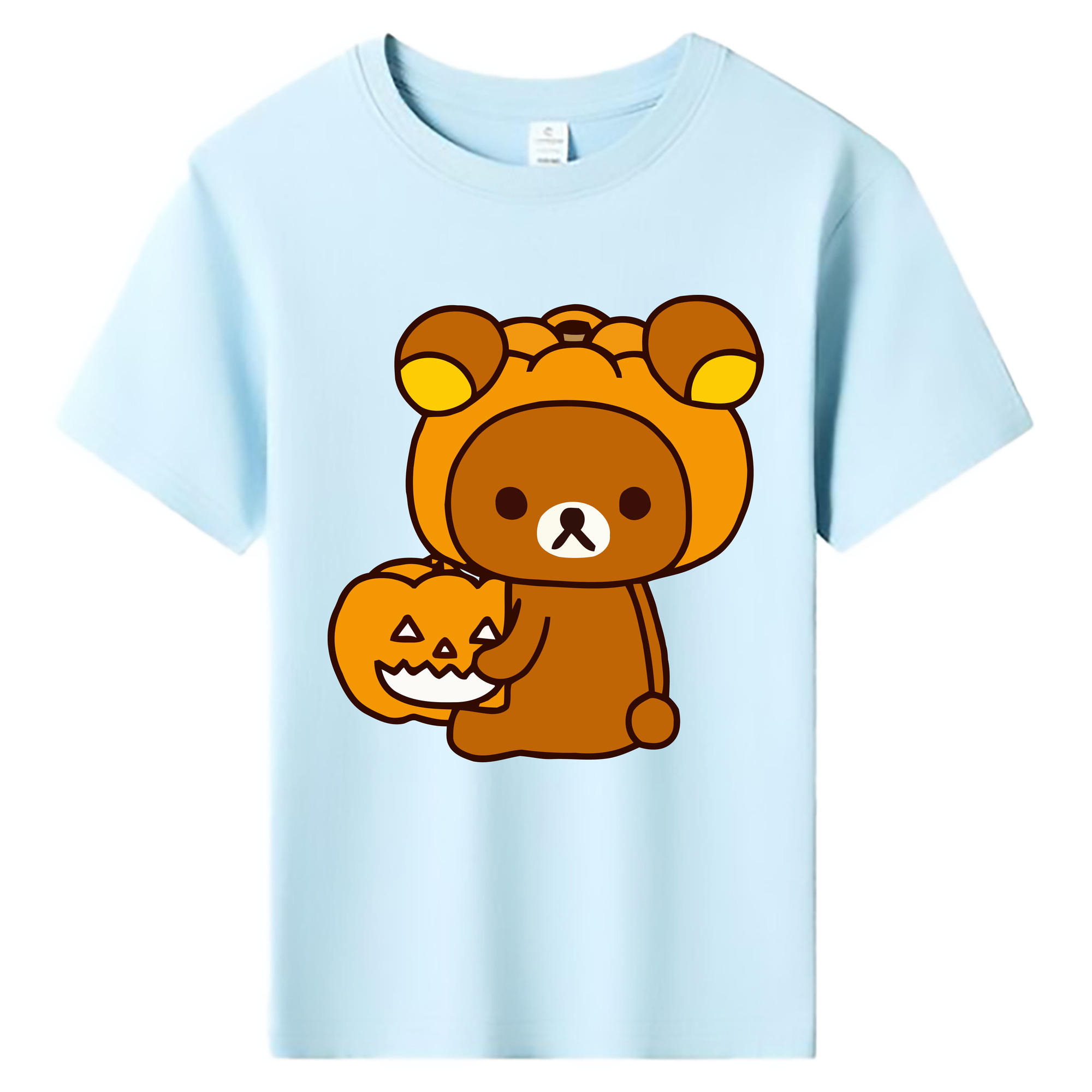 （画像用） リラックマ リラックマ キイロイトリ Rilakkuma Korilakkuma Kiiroitori 綿100％キッズTシャツ（フロントプリント）
